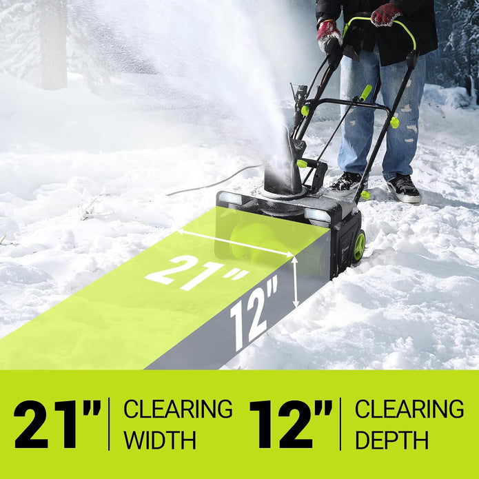 Snow Blower:15A Motor, 20-Inch Electric Snow Blower, Electric Snow Shovel with 25ft Throwing Distance, Dual LED Lights, 3300rpm Snow Thrower DEKOPRO