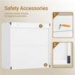 SoBuy Bathroom Wall Cabinet with 2 Doors & Adjustable Shelf, White