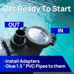 AQUASTRONG PSP150-HV in/Above Ground Pool Pump High Flow Self Primming Swimming Pool Pump, BLUE