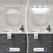 SineRise LED Modern Bathroom Vanity Light Fixtures (3-Light, 24-Inch), Brushed Nickel Modern Acrylic Bathroom Wall Lighting Fixtures Over Mirror (Cool White 6000K)