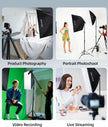 Skytex Softbox Lighting Kit 2Pack 20x28in Soft Box | 85W 2700-6400K E27 LED Bulb Continuous Photography Lighting
