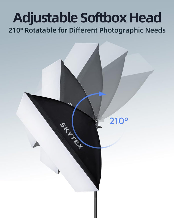 Skytex Softbox Lighting Kit 2Pack 20x28in Soft Box | 85W 2700-6400K E27 LED Bulb Continuous Photography Lighting