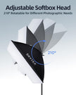 Skytex Softbox Lighting Kit 2Pack 20x28in Soft Box | 85W 2700-6400K E27 LED Bulb Continuous Photography Lighting