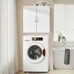 SoBuy Bathroom Wall Cabinet with 2 Doors & Adjustable Shelf, White