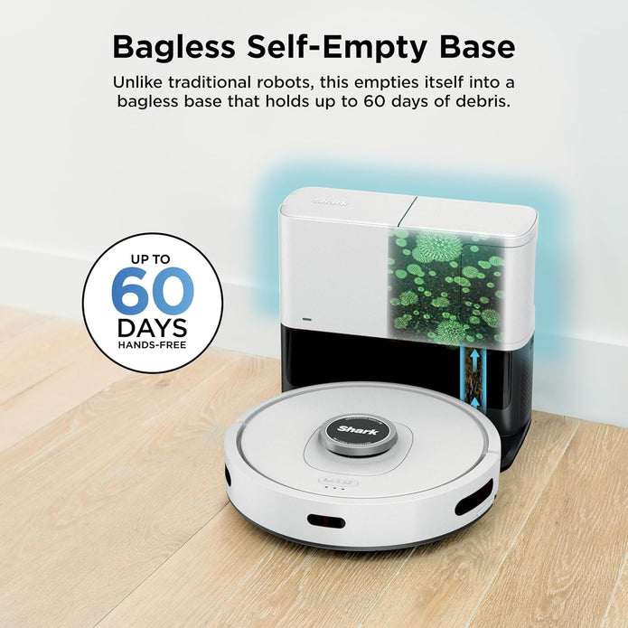Shark AV2511AE AI Robot Vacuum with XL Self-Empty Base, Bagless, 60-Day Capacity, LIDAR Navigation, Home Mapping