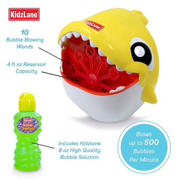 Kidzlane Shark Bubble Machine – Automatic Bubble Blower - 500 Bubbles per Minute