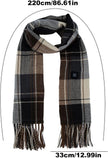 Smart Electric Heating Scarf, Usb-powered Winter Heating Scarf, Plaid Winter Camping Scarf, Unisex Fashionable Plaid and Tassel Design, Thermal Heated Scarf With 3 Heating Modes for Cold Winter
