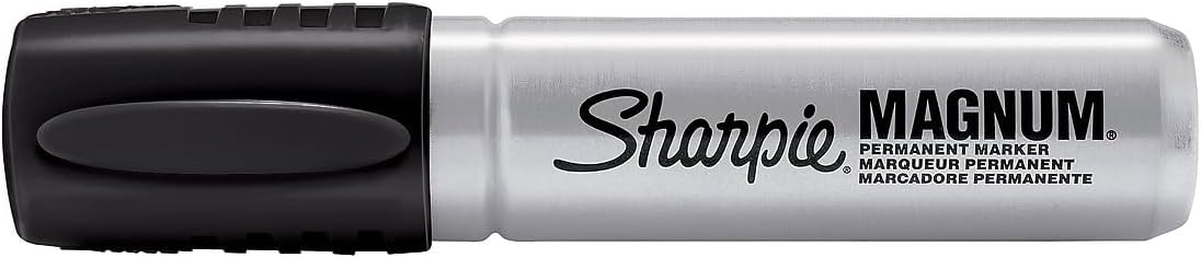 Sharpie Magnum Permanent Markers, XL Chisel Tip, Black, 12/Pack