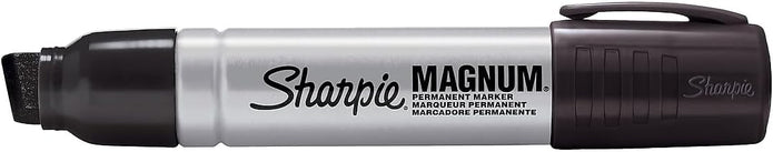 Sharpie Magnum Permanent Markers, XL Chisel Tip, Black, 12/Pack