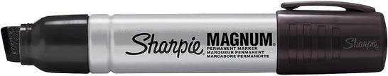 Sharpie Magnum Permanent Markers, XL Chisel Tip, Black, 12/Pack