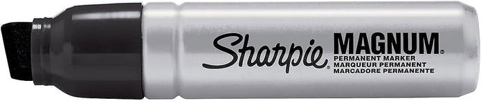 Sharpie Magnum Permanent Markers, XL Chisel Tip, Black, 12/Pack