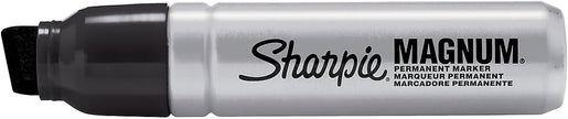 Sharpie Magnum Permanent Markers, XL Chisel Tip, Black, 12/Pack