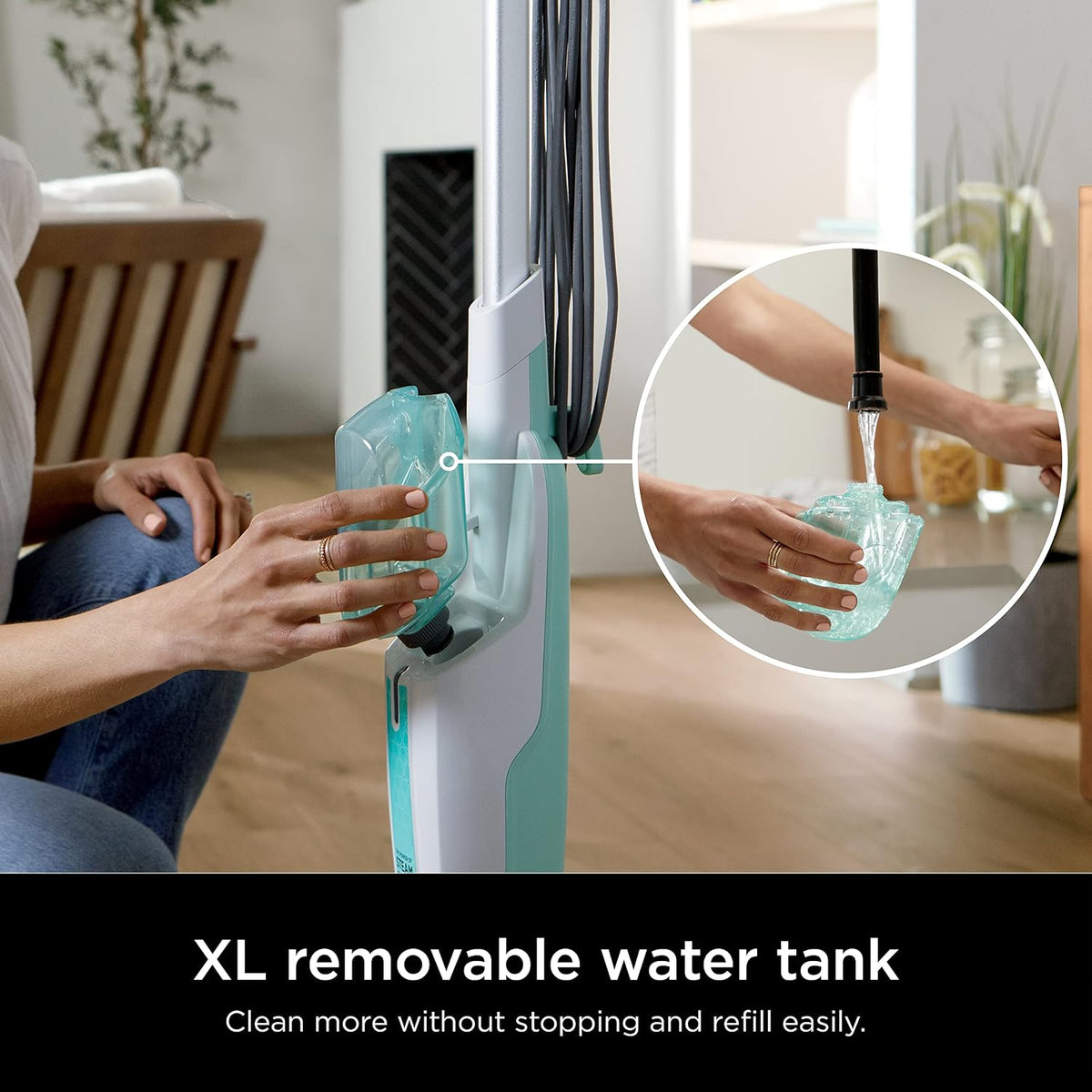 Shark S1000 Steam Mop with 1 Dirt Grip Pads, Lightweight, Safe for all Sealed Hard Floors