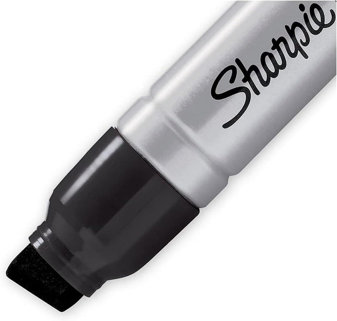Sharpie Magnum Permanent Markers, XL Chisel Tip, Black, 12/Pack