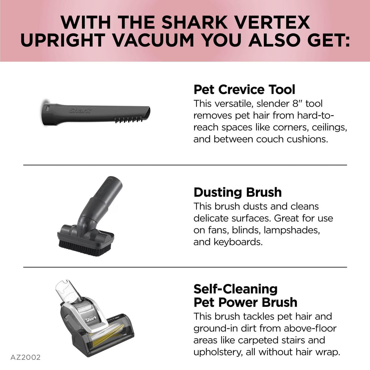 Shark Vertex DuoClean PowerFin Upright Vacuum with Powered Lift-Away and Self-Cleaning Brushroll, Rose Gold