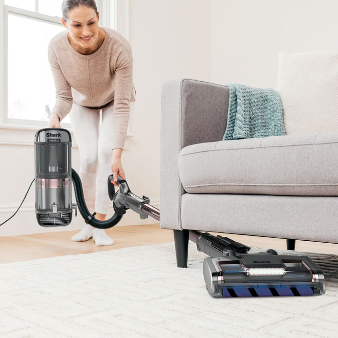 Shark Vertex DuoClean PowerFin Upright Vacuum with Powered Lift-Away and Self-Cleaning Brushroll, Rose Gold