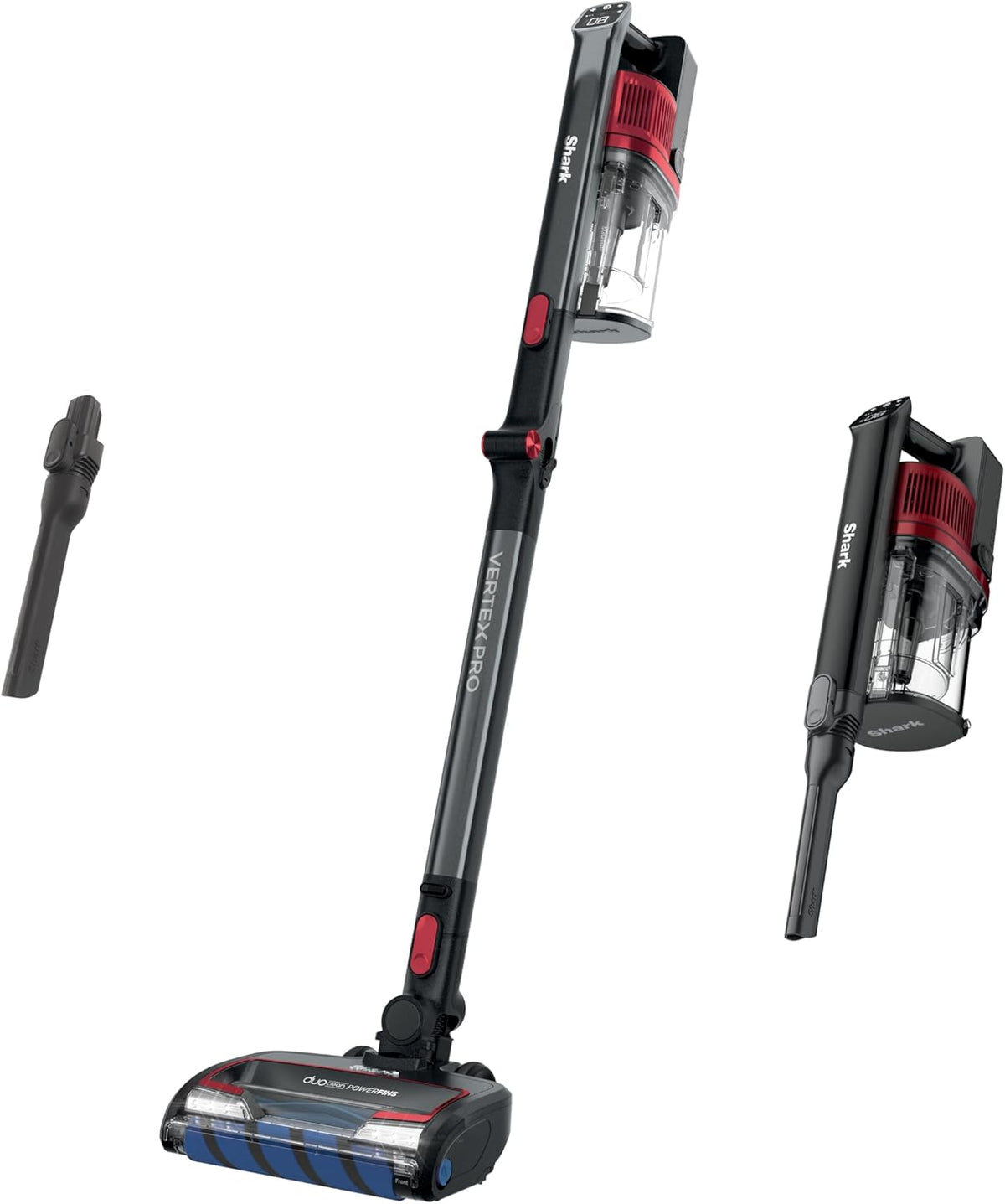 Shark Vertex Pro Cordless Stick Vacuum, IZ662H DuoClean PowerFins, HyperVelocity Suction, Self-Cleaning Brushroll, MultiFLEX Wand, 60Min Runtime, LED Headlights, IQ Display
