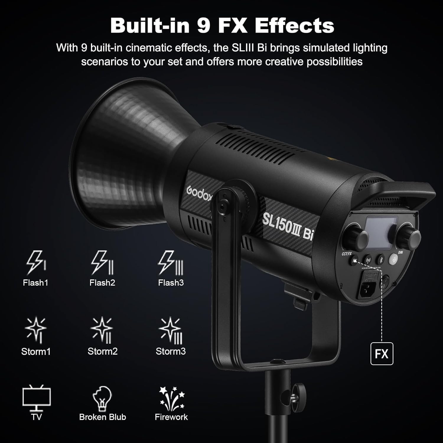 NEW / OPEN BOX GODOX SL150IIIBi LED Video Light, SL150III Bi-Color 2800-6500K Continuous Light