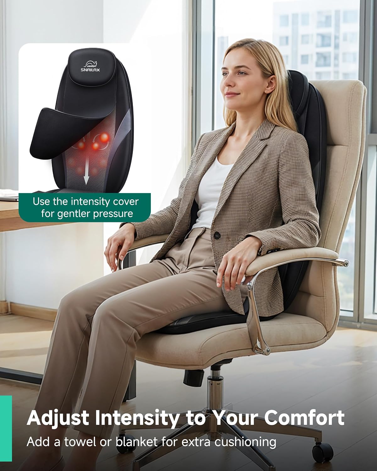 Shiatsu Back Massager with Heat, Massage Chair Pad for Home Office