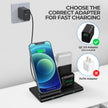 NEW Seneo PA191B 3 in 1 Wireless Charging Stand with iWatch and AirPods
