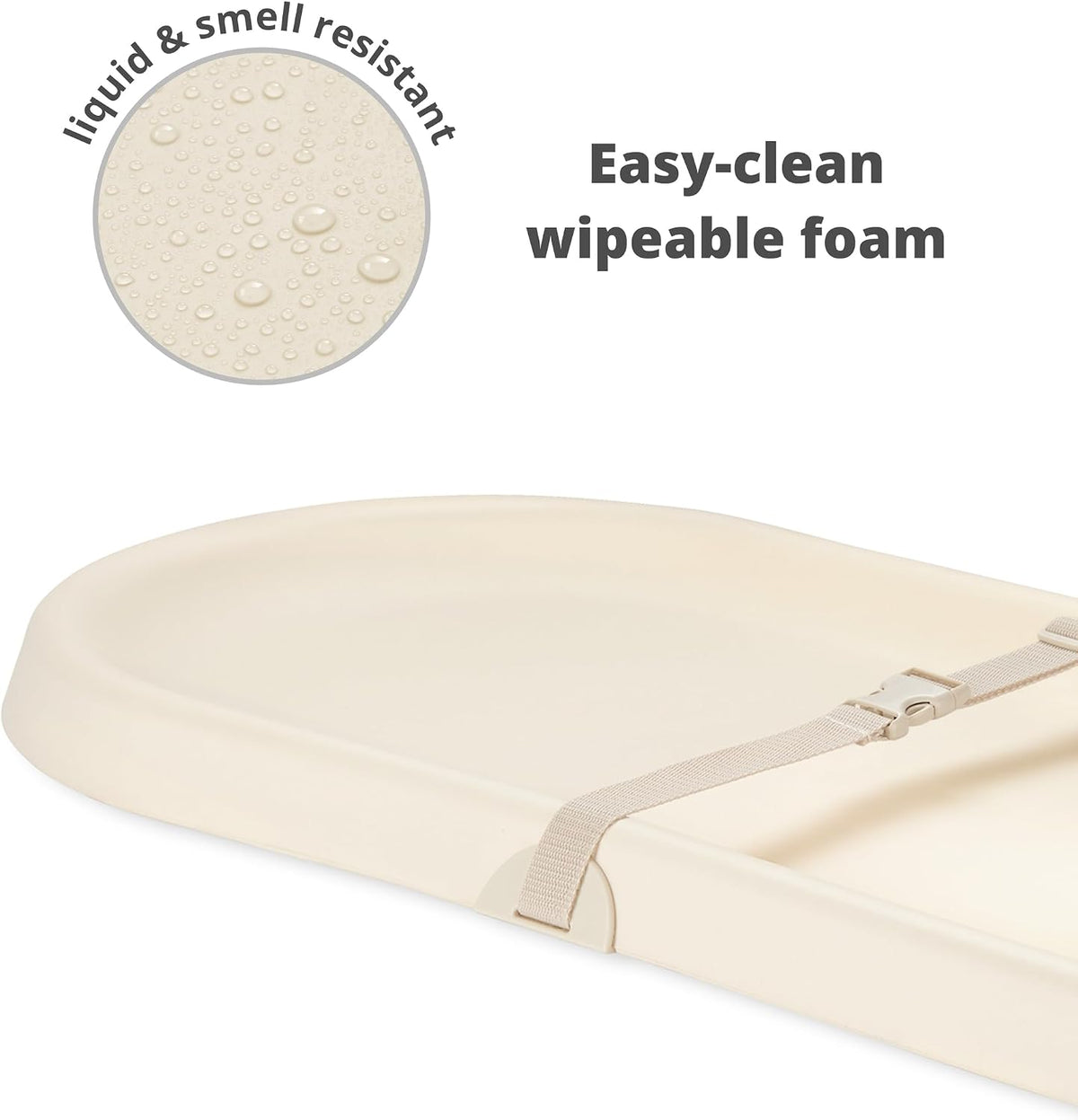 Skip Hop Baby Changing Pad Nursery Style Light-Up & Diaper Change Tracker Wipeable and Contoured with Cushioned Foam Fits Standard Changing Tables Oat