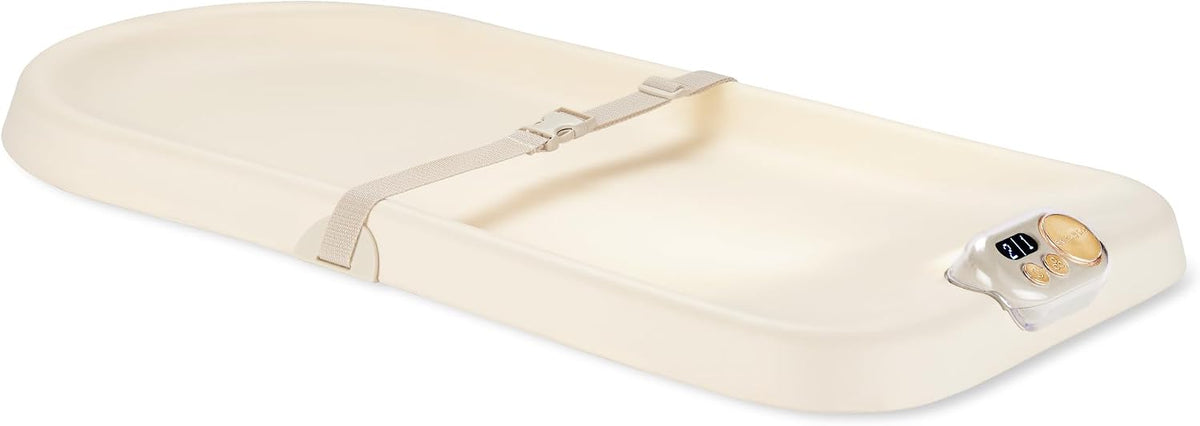 Skip Hop Baby Changing Pad Nursery Style Light-Up & Diaper Change Tracker Wipeable and Contoured with Cushioned Foam Fits Standard Changing Tables Oat