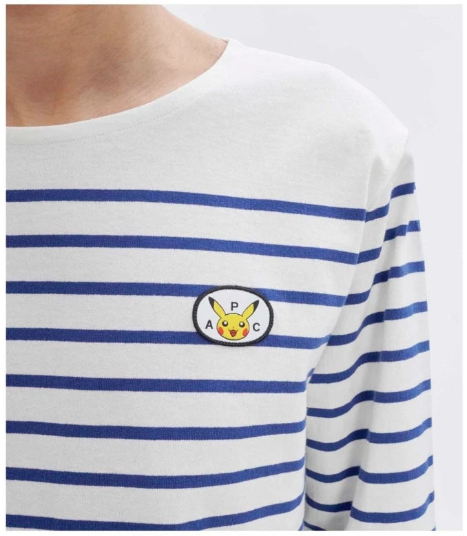NEW Pokemon × A.P.C.: Mariniere Striped Organic Jersey - Adult M