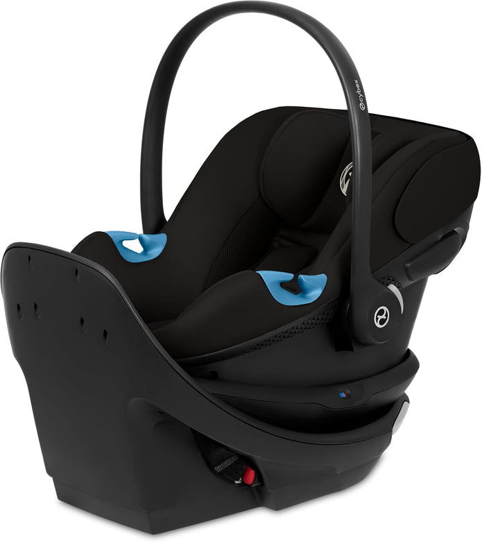 Cybex Aton G Swivel Infant Car Seat, 4–35 lbs, 180° Rotation, Safety Alerts Moon Black