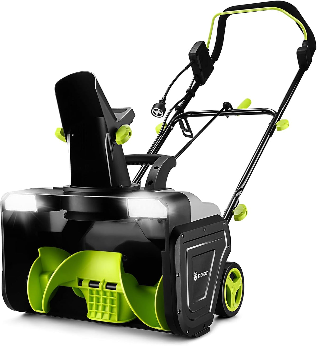Snow Blower:15A Motor, 20-Inch Electric Snow Blower, Electric Snow Shovel with 25ft Throwing Distance, Dual LED Lights, 3300rpm Snow Thrower DEKOPRO