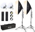 Skytex Softbox Lighting Kit 2Pack 20x28in Soft Box | 85W 2700-6400K E27 LED Bulb Continuous Photography Lighting