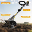 Cordless Tiller Cultivator Fit for DeWALT 20v Max Battery, 360RPM Electric Rototiller 20CM Tilling Width & 13CM Depth for Gardening & Farming(Battery not Included)
