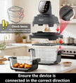 NEW / OPEN BOX Glass Air Fryer, 5-in-1 1500W Portable Air Fryer with 4QT & 6-Cup Glass Containers
