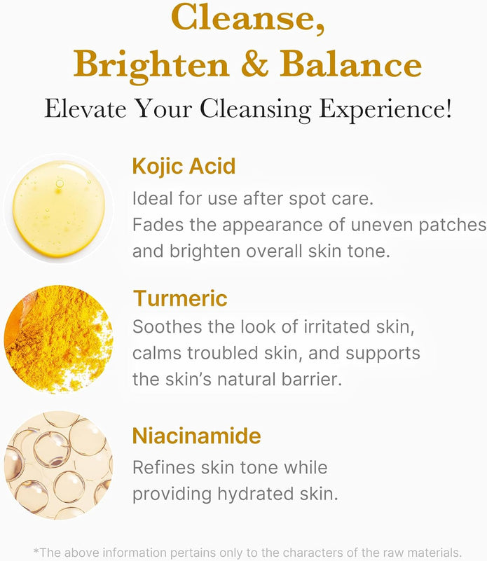 Medicube Kojic Acid Turmeric Toning Cleanser for Women - 4.23 oz