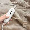 Tefici Electric Heated Blanket Throw, Super Cozy Soft Flannel 50