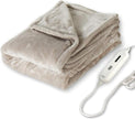 Tefici Electric Heated Blanket Throw, Super Cozy Soft Flannel 50