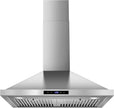 Tieasy Wall Mount Range Hood 30 inch Kitchen Hood 700 CFM with Ducted/Ductless Convertible Duct, Touch Control, Permanent Filters, Stainless Steel, 3 Speed Exhaust Fan, LED Light