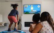 TekyGo! Plus Junior Bouncer Bundle, Plug & Play Interactive Educational Games for Toddlers, Indoor Trampoline and Sensor with 10 Pre-Installed Games