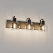Tipace Industrial Bathroom Vanity Lighting Fixtures 3-Lights Farmhouse Matte Black Finish