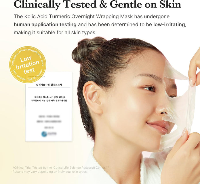 medicube Kojic Acid Turmeric Overnight Wrapping Peel Off Mask – Brightens & Defends Against Skin Stress for a Clear, Glowing Complexion, Korean Skincare, 2.53 fl. oz.
