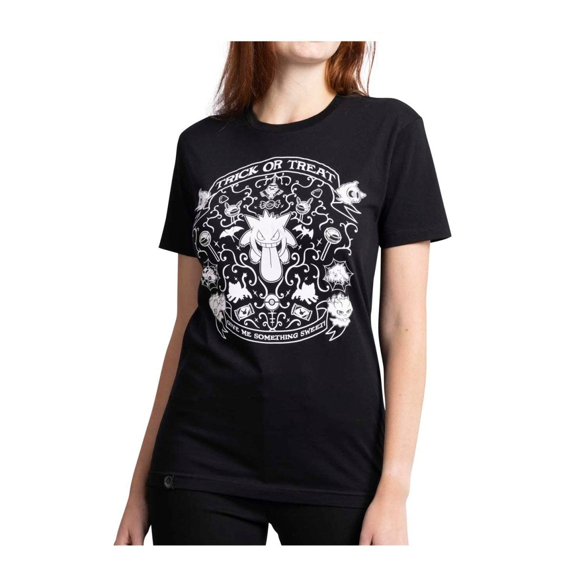 Gengar & Spooky Friends Pokémon Sweet Temptations Black Relaxed Fit Crew Neck T-Shirt - Adult