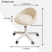 Rolling Stool – Ergonomic Swivel Seat, Adjustable Height, Ultra-Quiet Wheels, Padded PU Leather Cushion