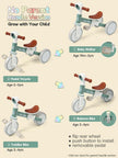 LOL-FUN 4-in-1 Toddler Balance Bike, Convertible Tricycle for Ages 1-4 | 4-in-1 Evolving Design