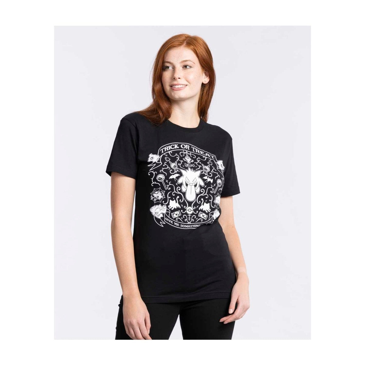 Gengar & Spooky Friends Pokémon Sweet Temptations Black Relaxed Fit Crew Neck T-Shirt - Adult