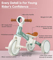 LOL-FUN 4-in-1 Toddler Balance Bike, Convertible Tricycle for Ages 1-4 | 4-in-1 Evolving Design