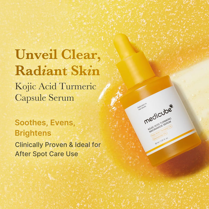 Kojic Acid Turmeric Niacinamide Serum by Medicube for Women - 1.01 oz Serum