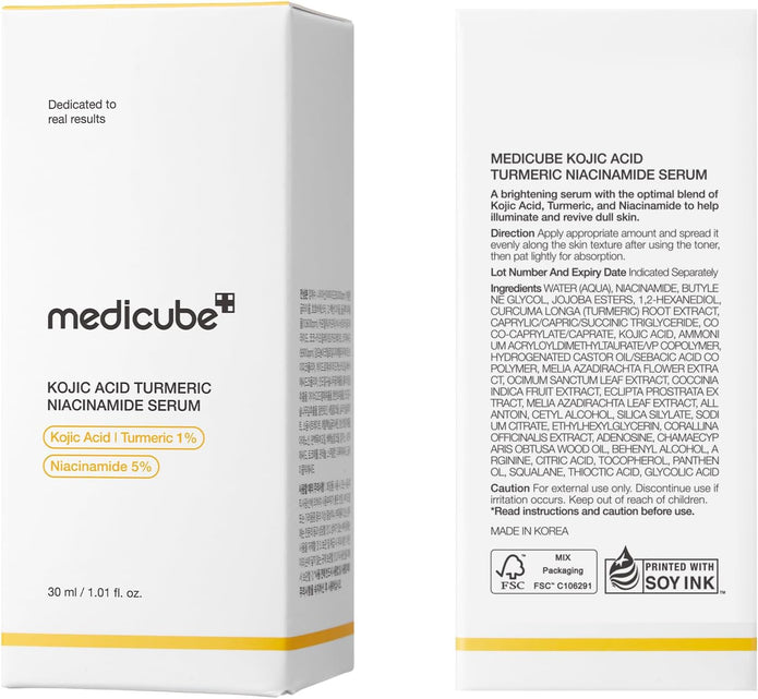 Kojic Acid Turmeric Niacinamide Serum by Medicube for Women - 1.01 oz Serum
