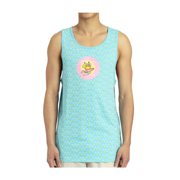 Pikachu Pokémon Lazy Summer Blue Fitted Tank Top - Men