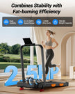 Walking Pad with 15% Incline 2.5HP Foldable Treadmill for Home and Office Under Desk 300LBS Weight Capacity Treadmill