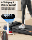 Walking Pad with 15% Incline 2.5HP Foldable Treadmill for Home and Office Under Desk 300LBS Weight Capacity Treadmill
