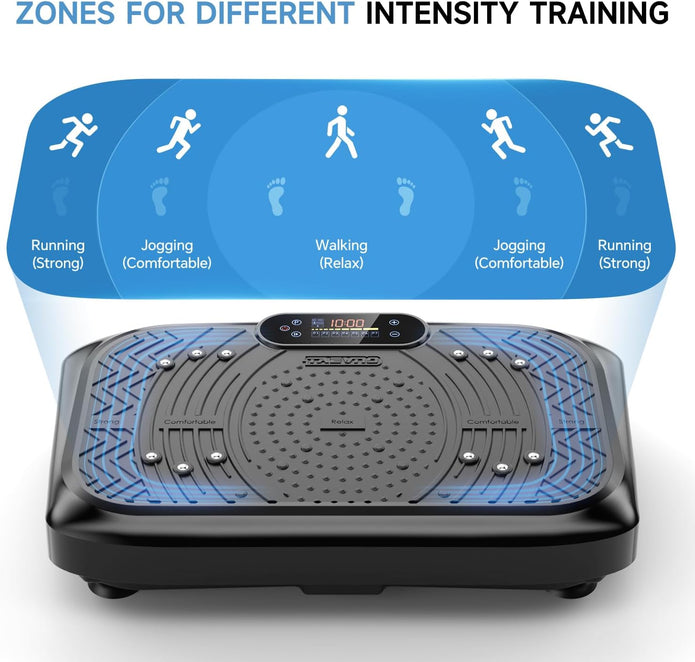Vibration Plate Exercise Machine, 450 Lbs Capacity Vibrating Plate | 199 Adjustable Speed, P1-P7 Auto Mode Vibration Pad, Full Body Workout Shake Plate with Bluetooth, LED, Remote